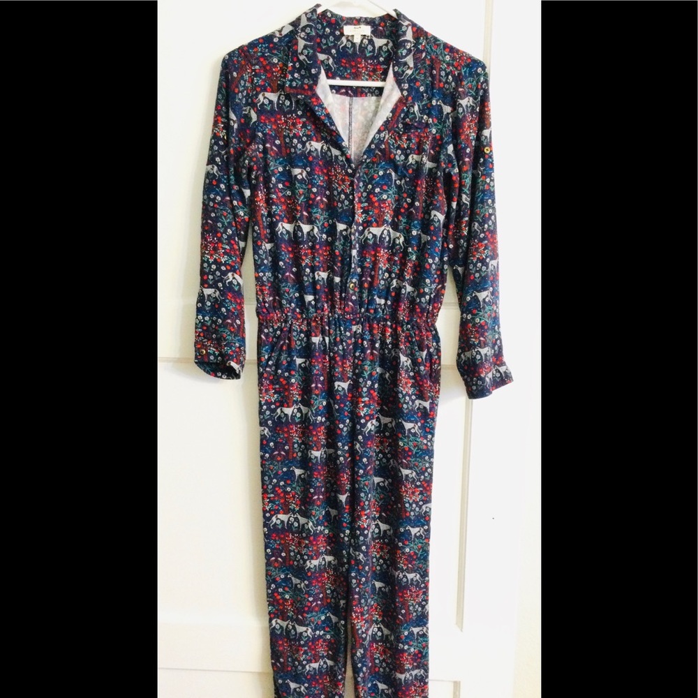 Cyrillus Paris Girls Blue Forest Theme Jumpsuit 14